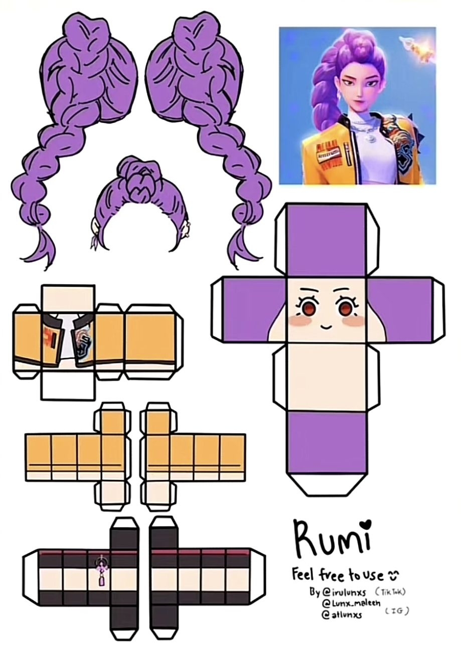 11 Demon Hunter Craft Ideas To Save Today Paper Doll Template Custom Paper Dolls Printable Diy Crafts And More