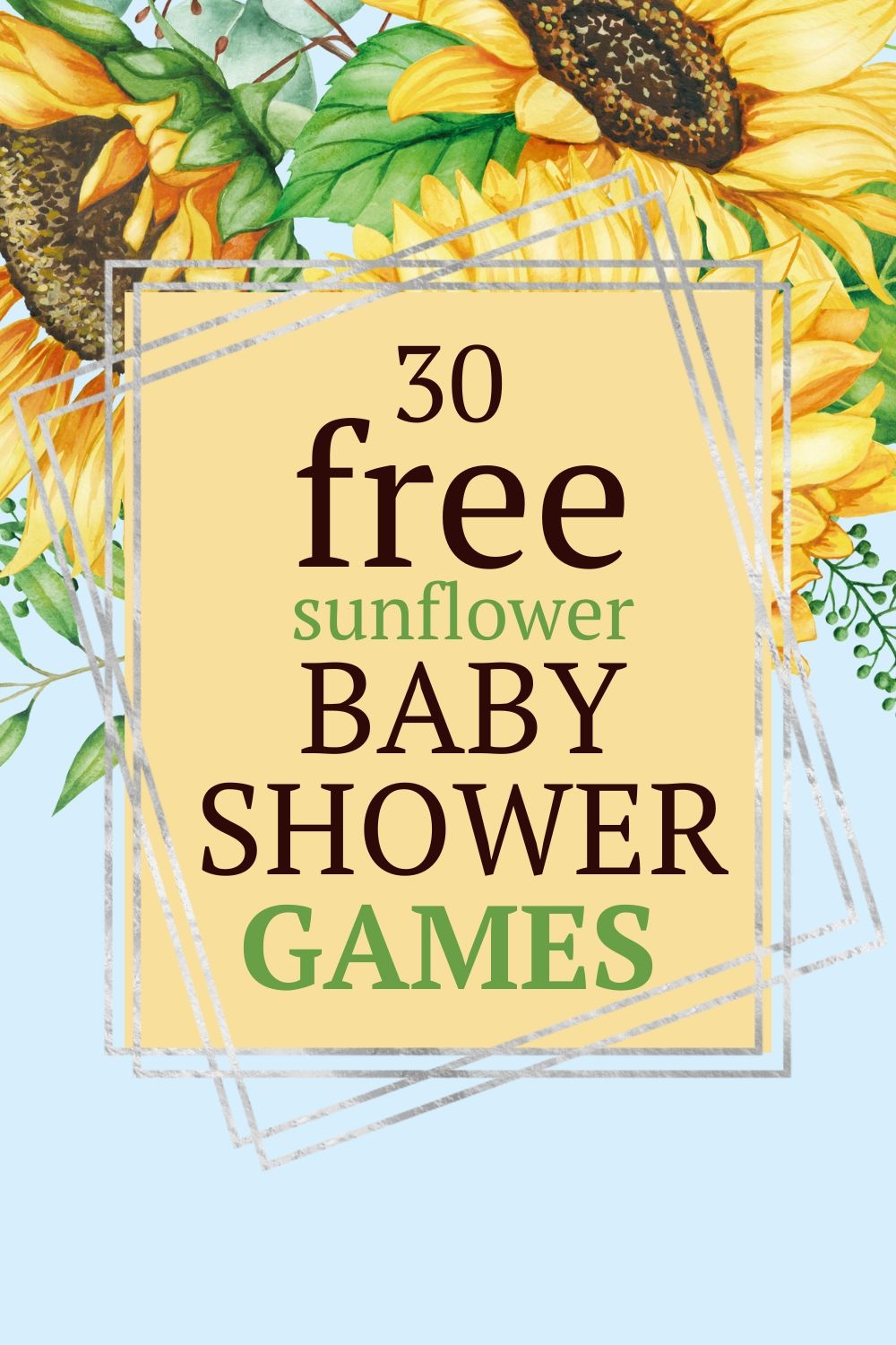 30 Free Printable Sunflower Baby Shower Games