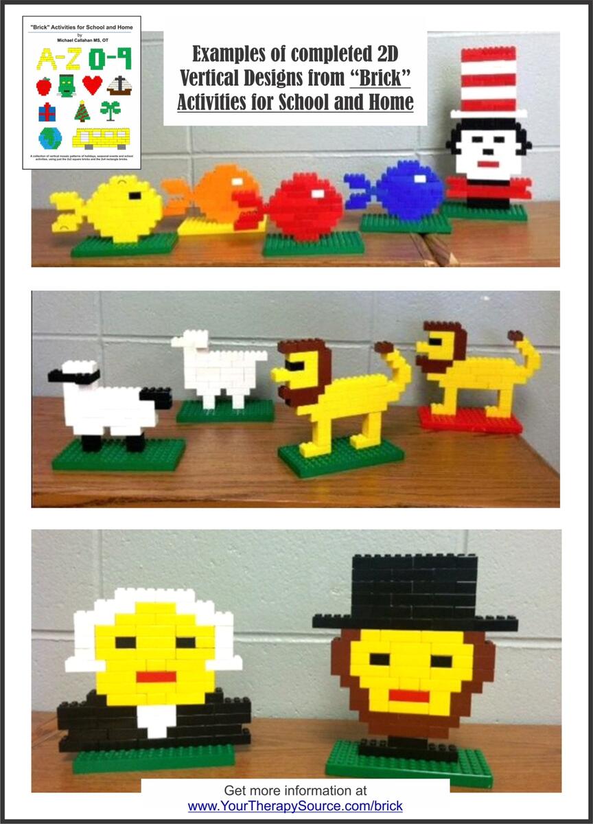 Brick Design Activity Pages For School And Home Your Therapy Source