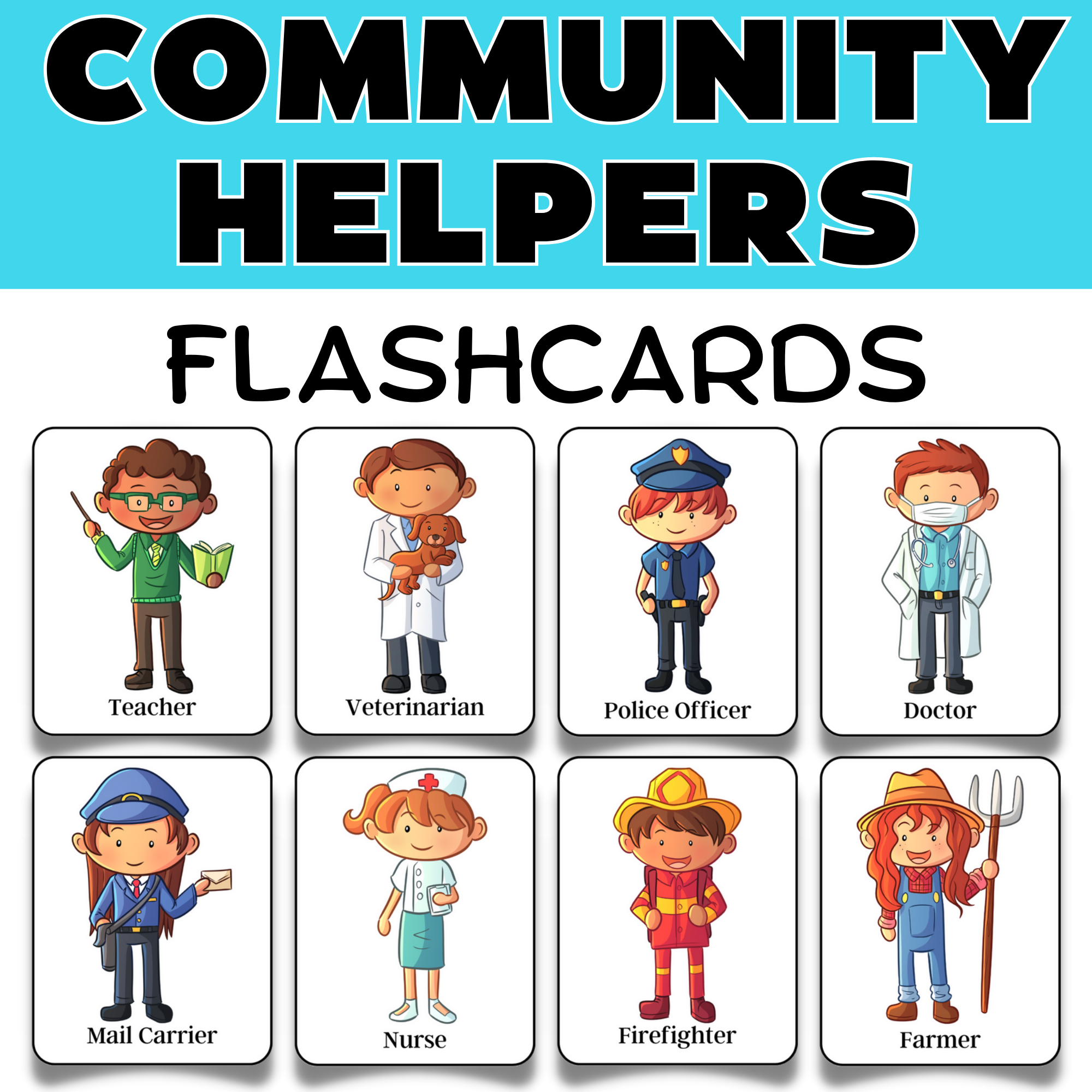 Community Helpers Flashcards Labor Day Flashcards English Vocabulary Cards Made By Teachers