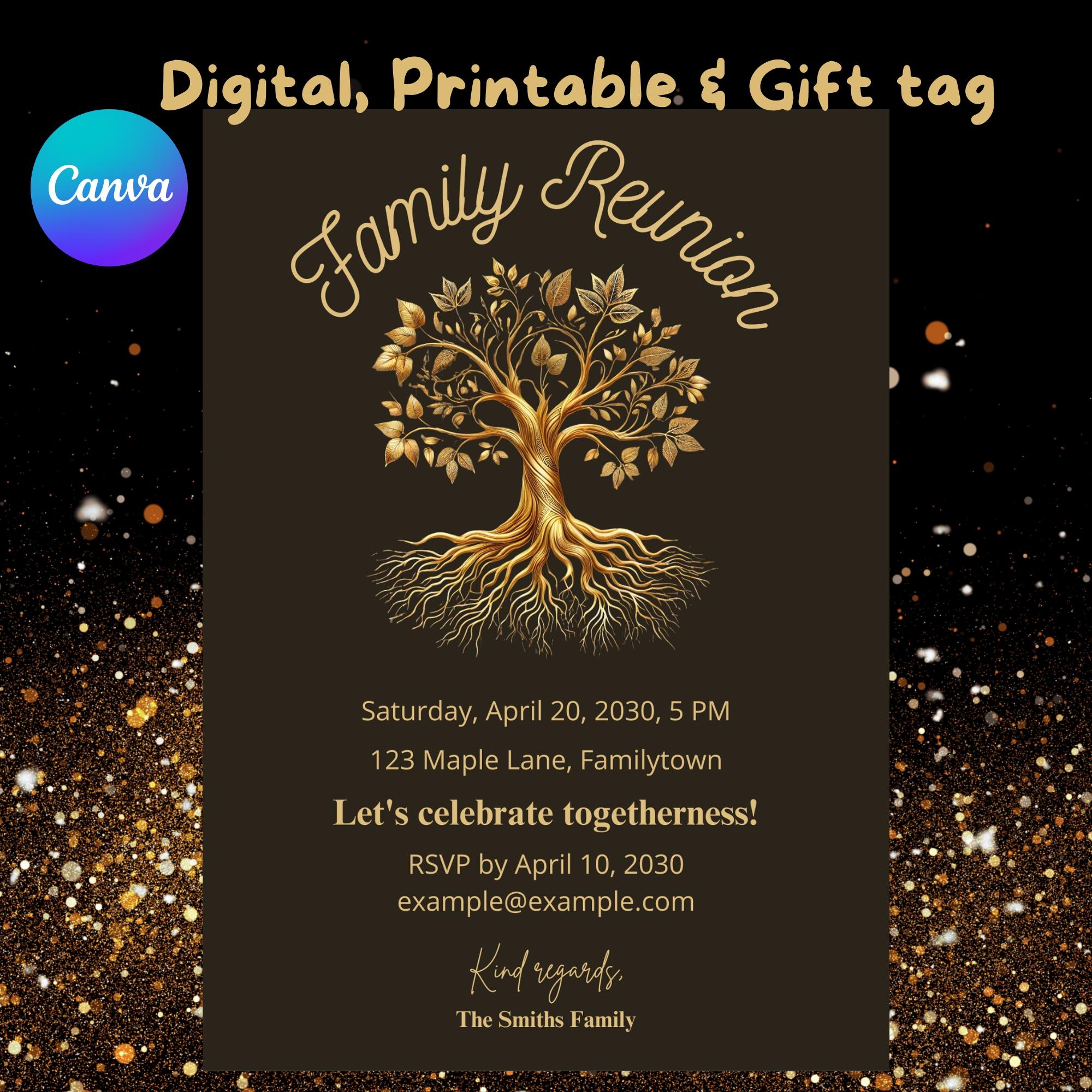 Family Reunion Flyer Printable Etsy