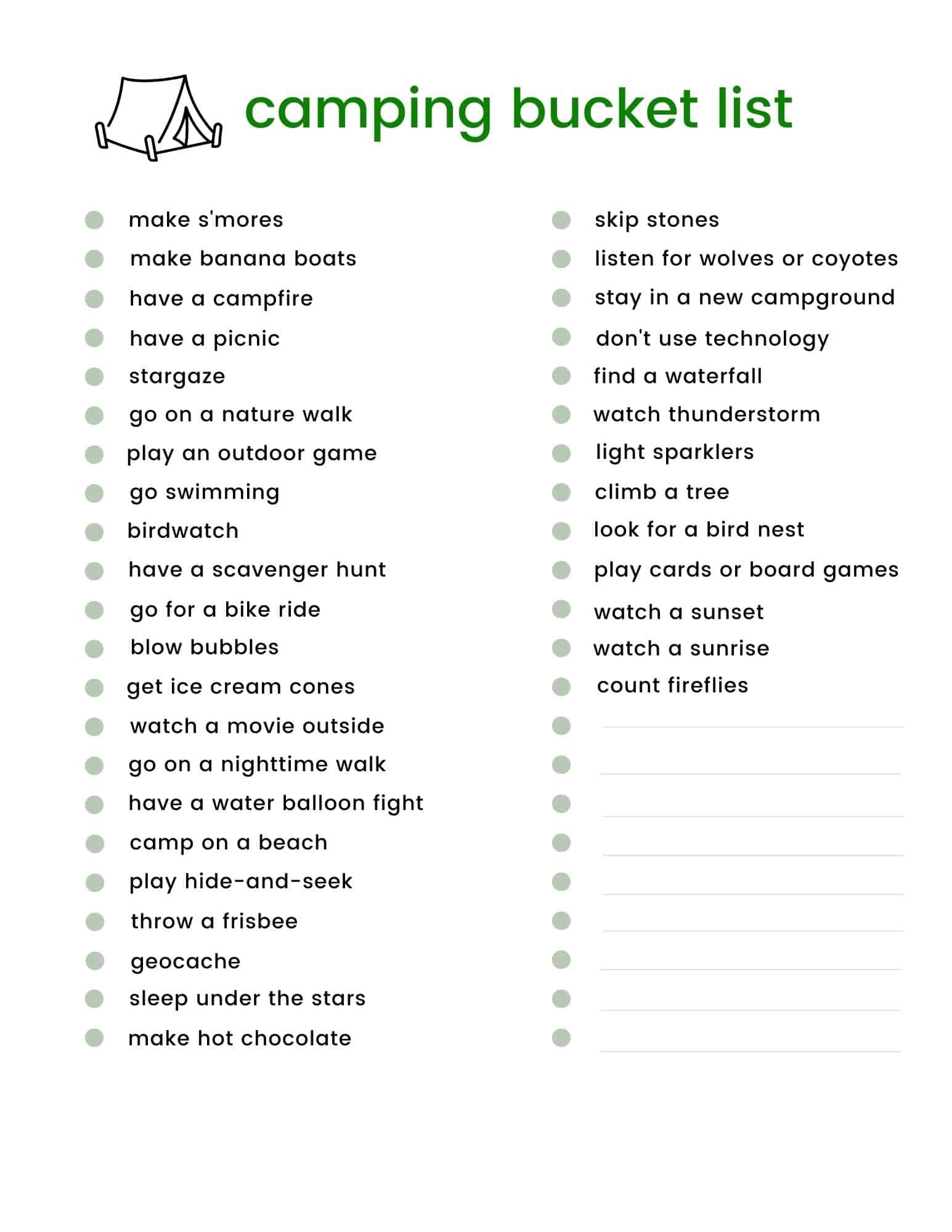 FREE Printable Camping Planner This Big Adventure