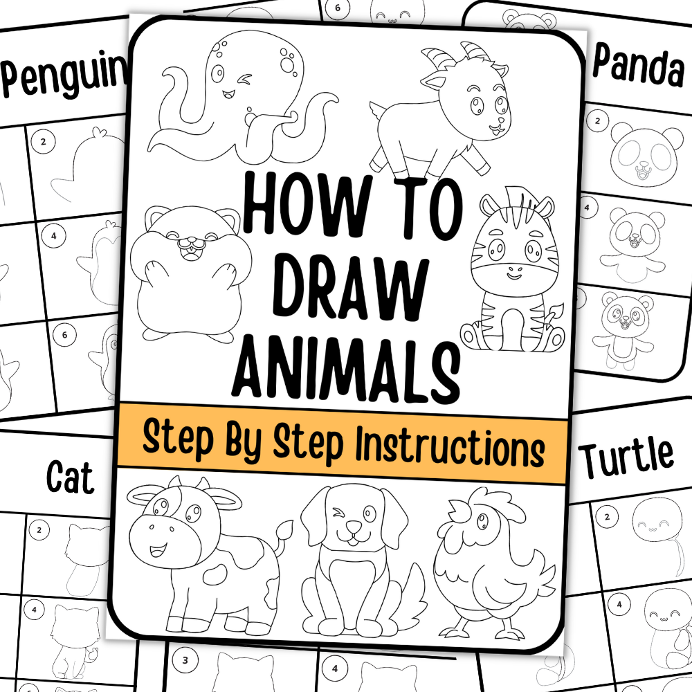 How To Draw Animals Step By Step Instructions Printable Worksheet For Kids Made By Teachers