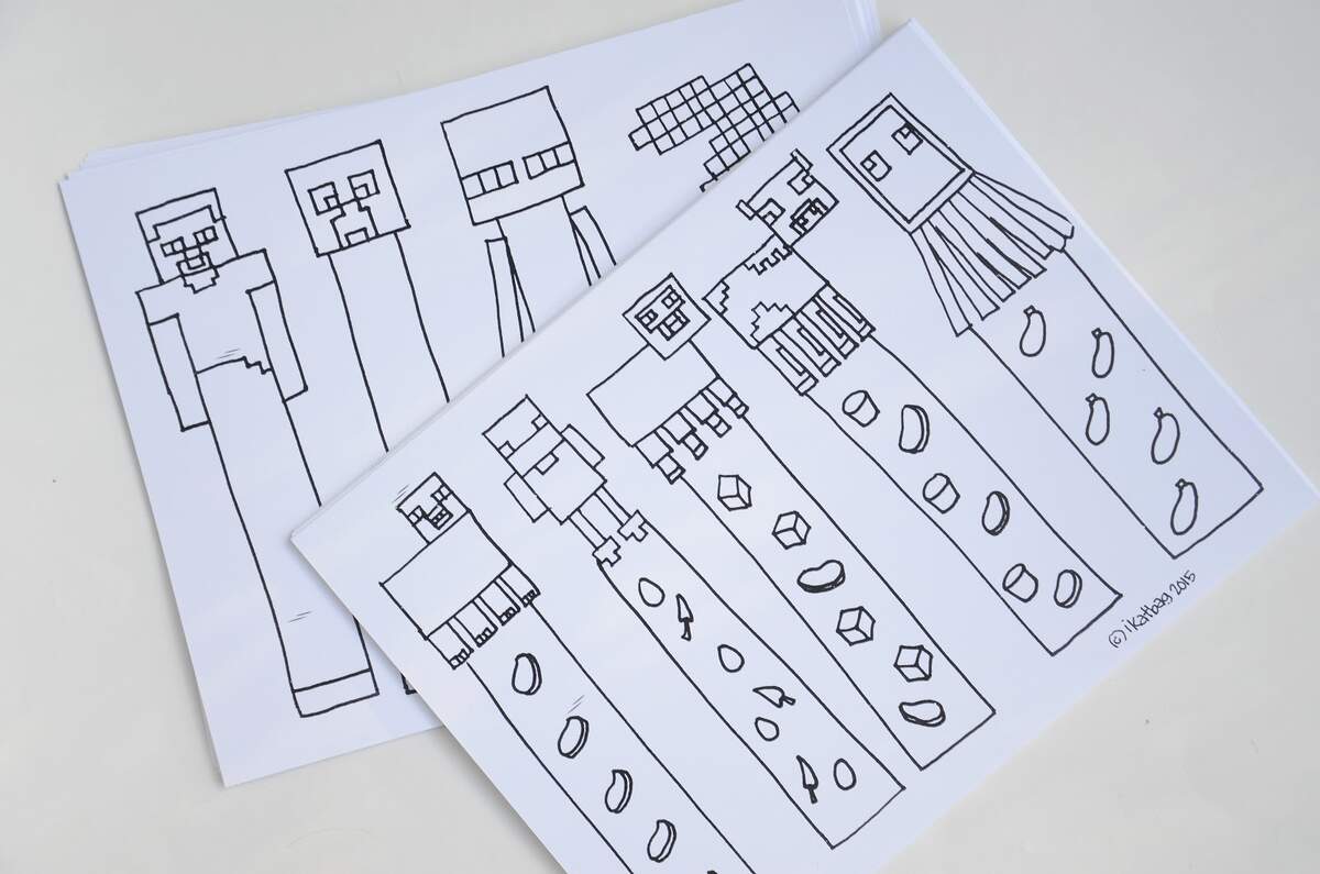 Minecraft Bookmarks To Color Rock Your Homeschool