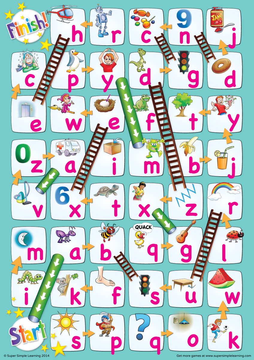 Lowercase Alphabet Chutes Ladders Game Super Simple Lowercase Alphabet Chutes Ladders Game Super Simple