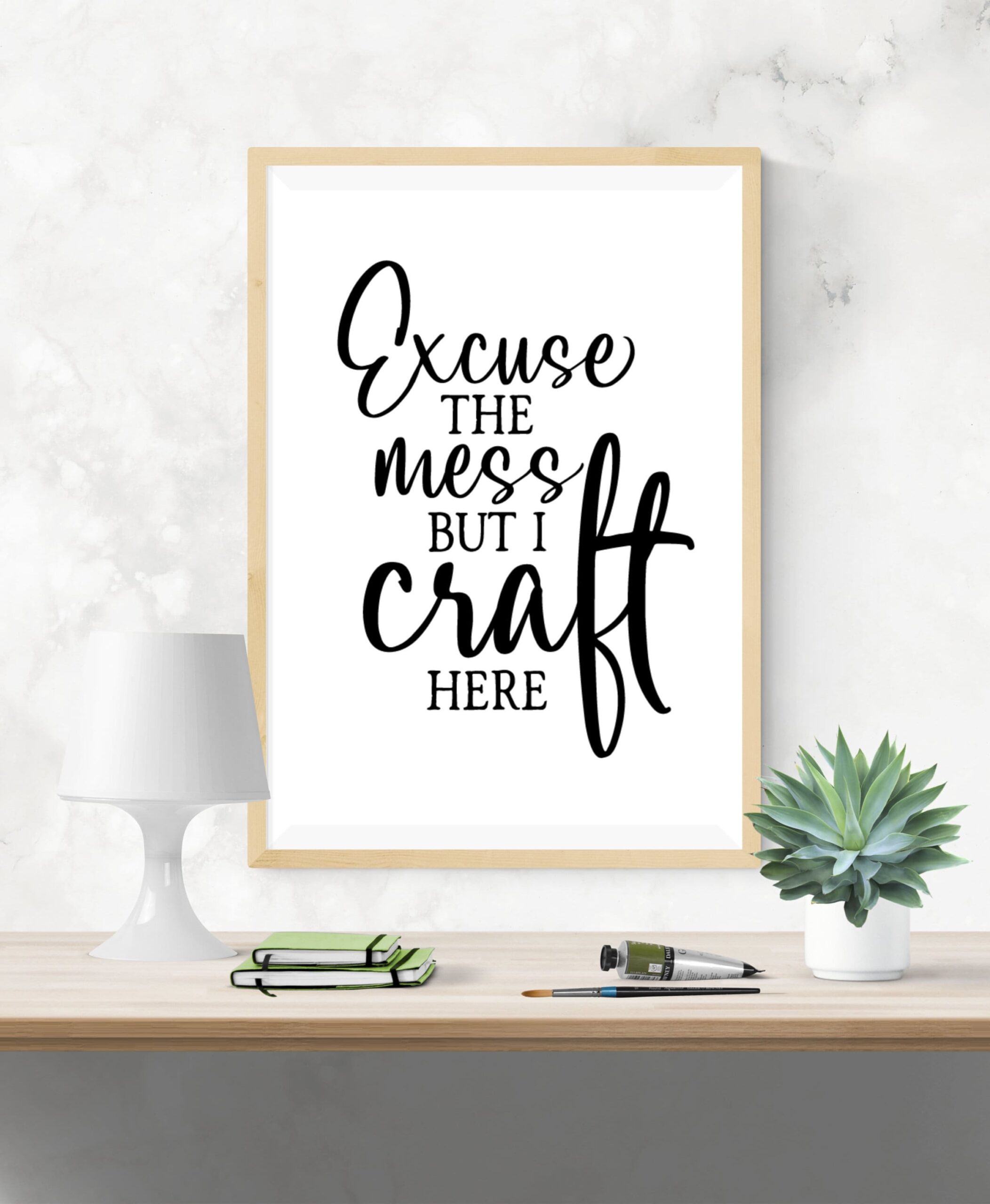 Motivational Quote Excuse The Mess But I Craft Here Home Print Home Decor Wall Art Wall Print Quote Fun Crafting Creative Gift Etsy