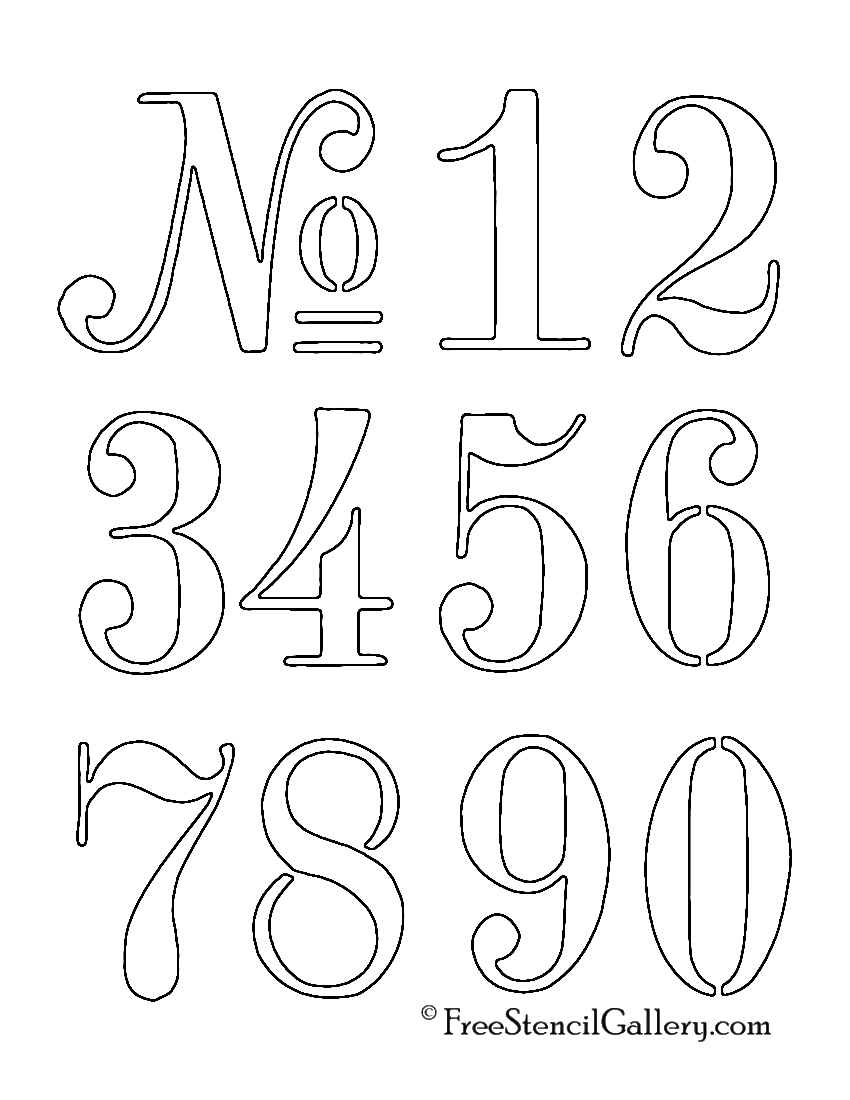 3 Inch Stencils Numbers 10 Free PDF Printables Printablee Worksheets Library