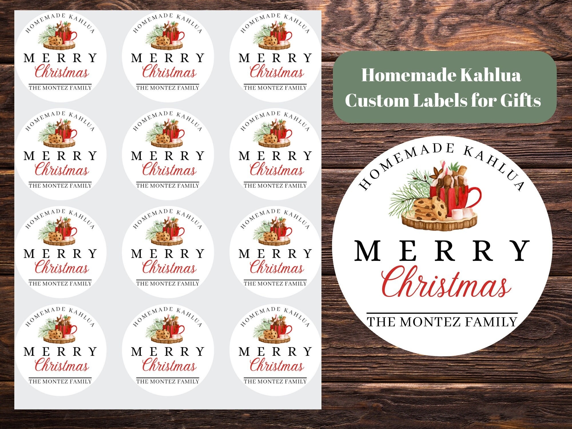Personalized Homemade Kahlua Labels Homemade Irish Cream Homemade Baileys Coquito Cookies Labels Chocolate Custom Lid Labels For Jars Etsy