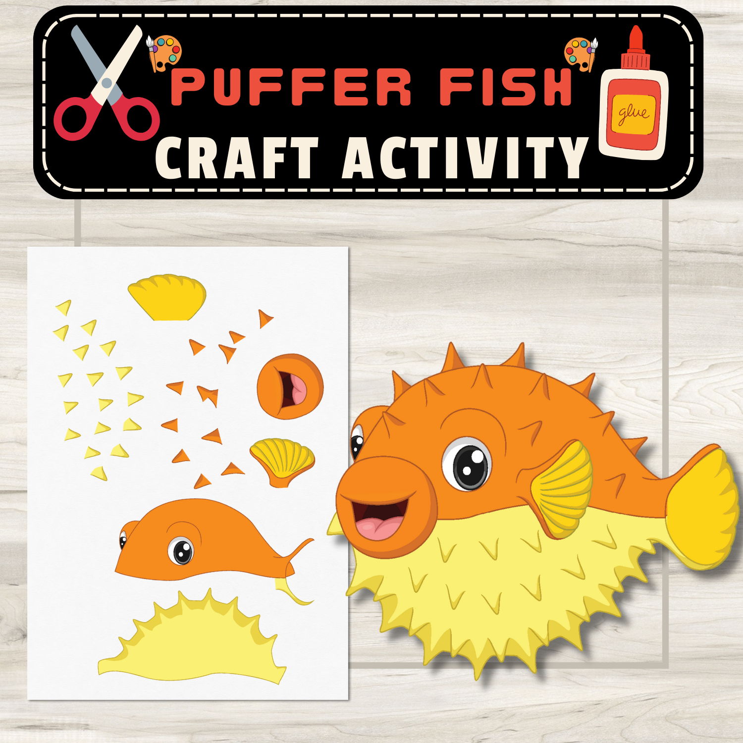 Puffer Fish Craft Cut Paste Activity Dive Into Ocean Exploration Made By Teachers