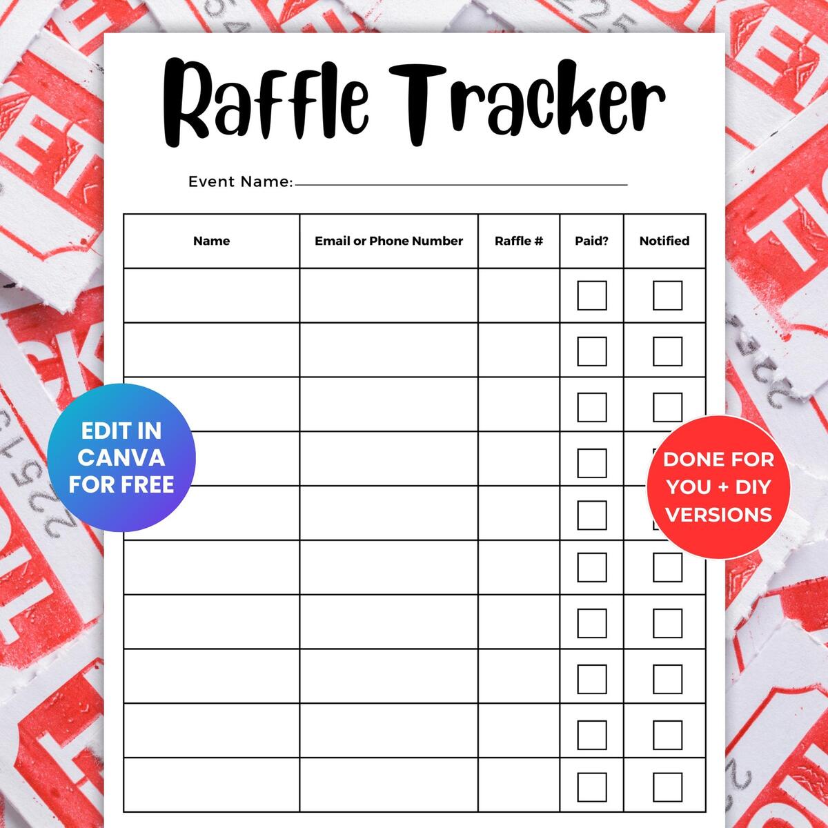 Raffle Sheets 1 100 Etsy Raffle Sheets 1 100 Etsy