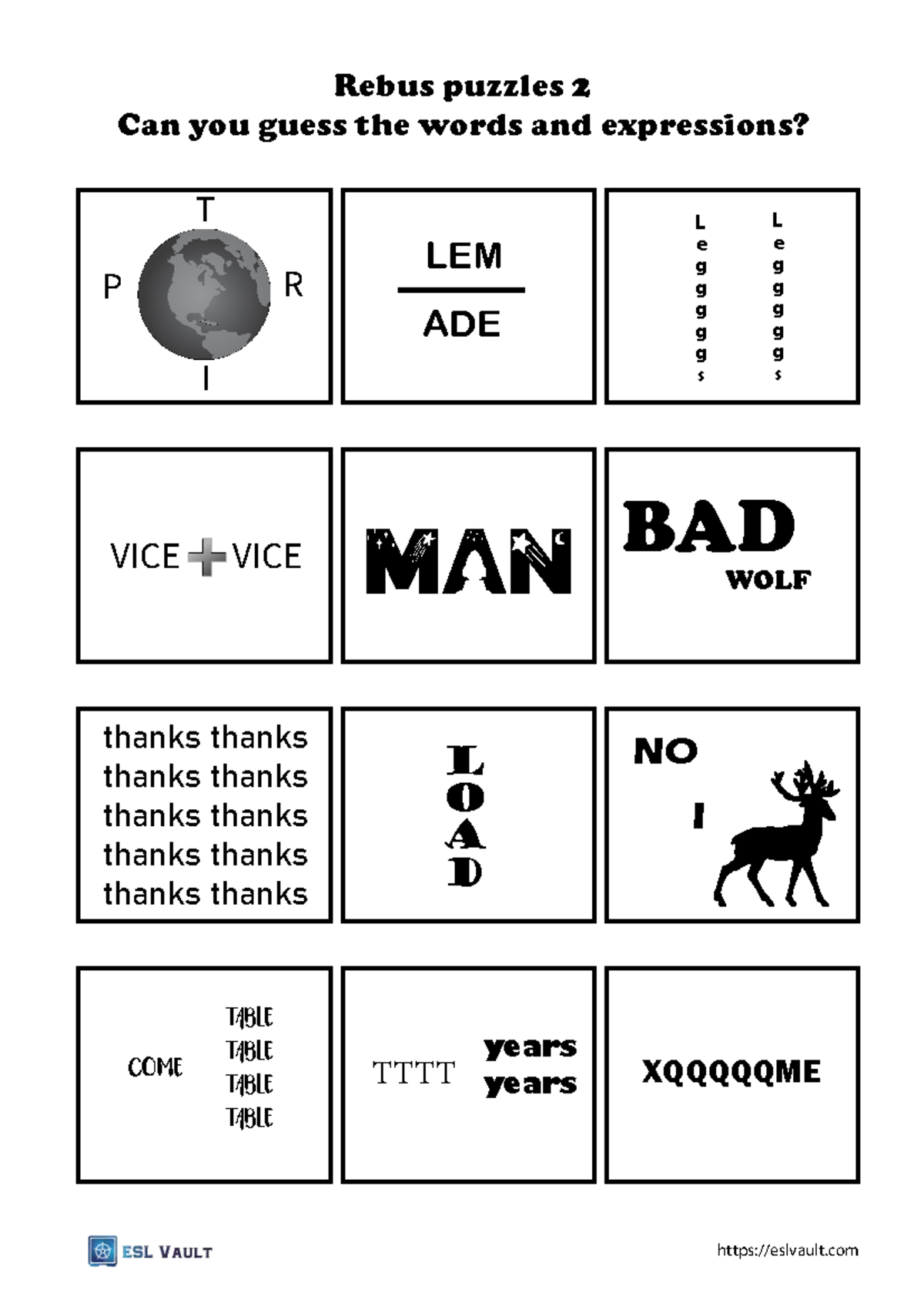Rebus Puzzle 2 Rebus Puzzles 2 Can You Guess The Words And Expressions LEM ADE Studocu