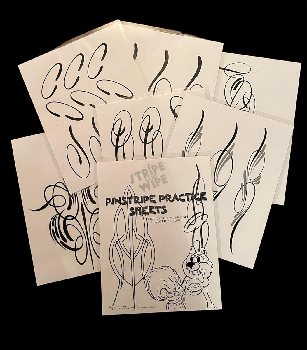 Scroll Practice Sheets TNT Stripe Wipe Practice Sheets Mack Brush