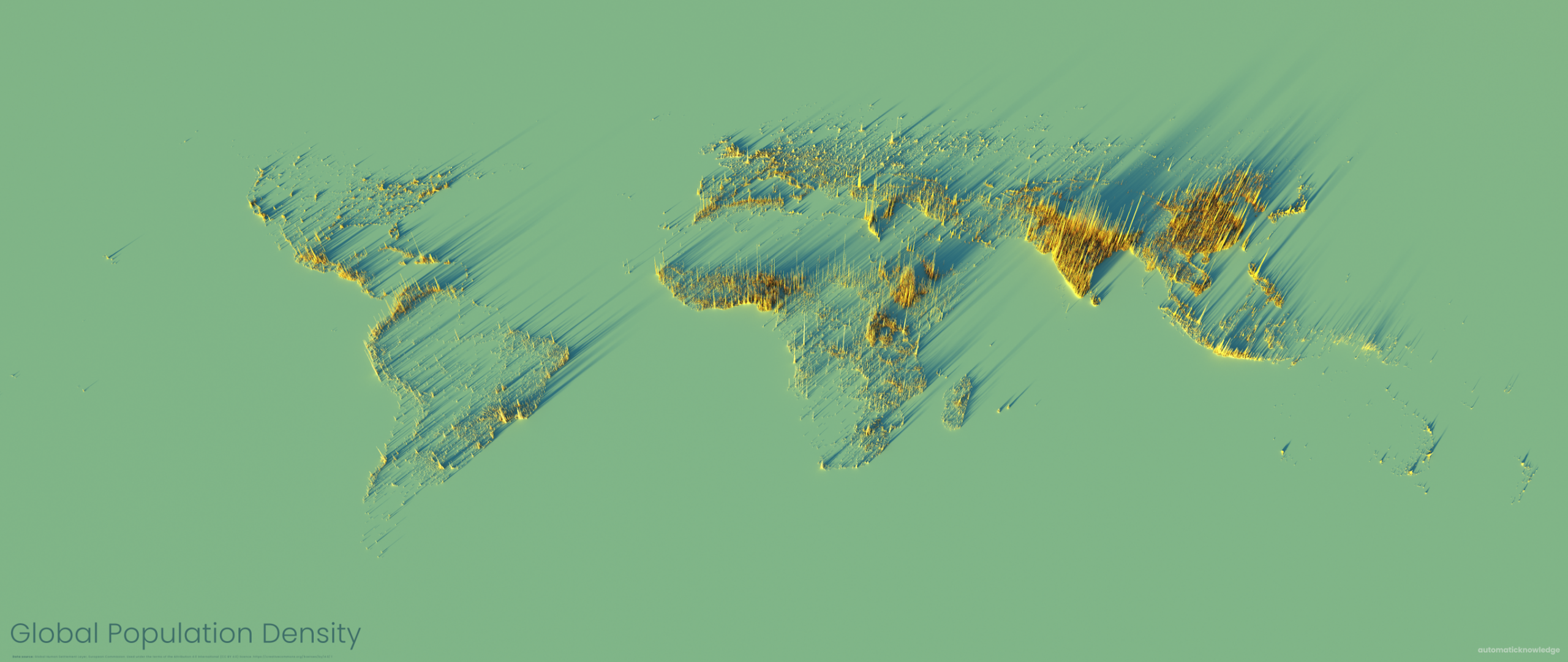 Stats Maps N Pix How To Make A 3D Population Density Render For Any Country In The World