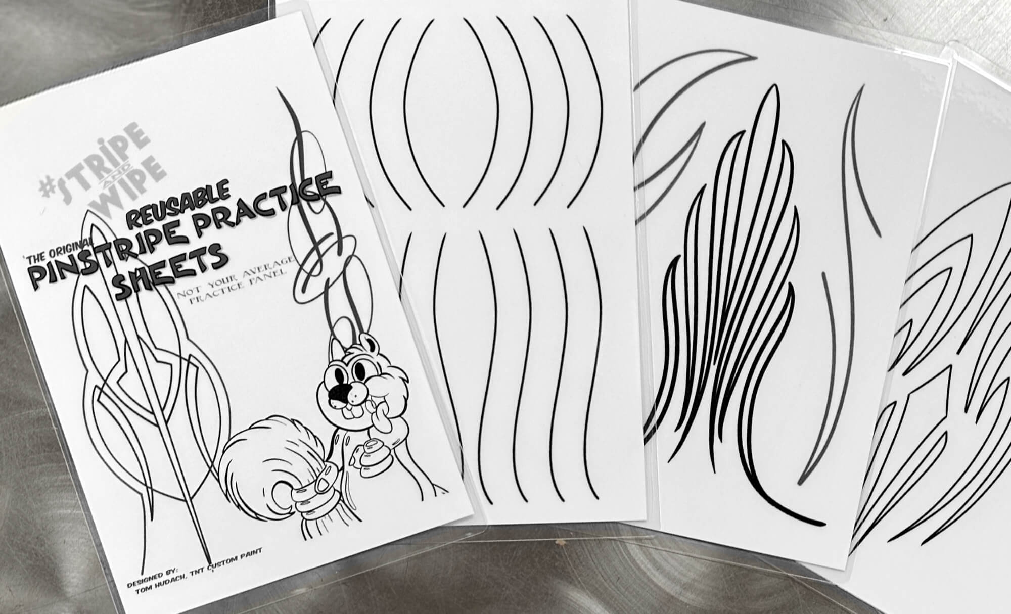 Stripe Wipe Practice Sheets Mack Brush