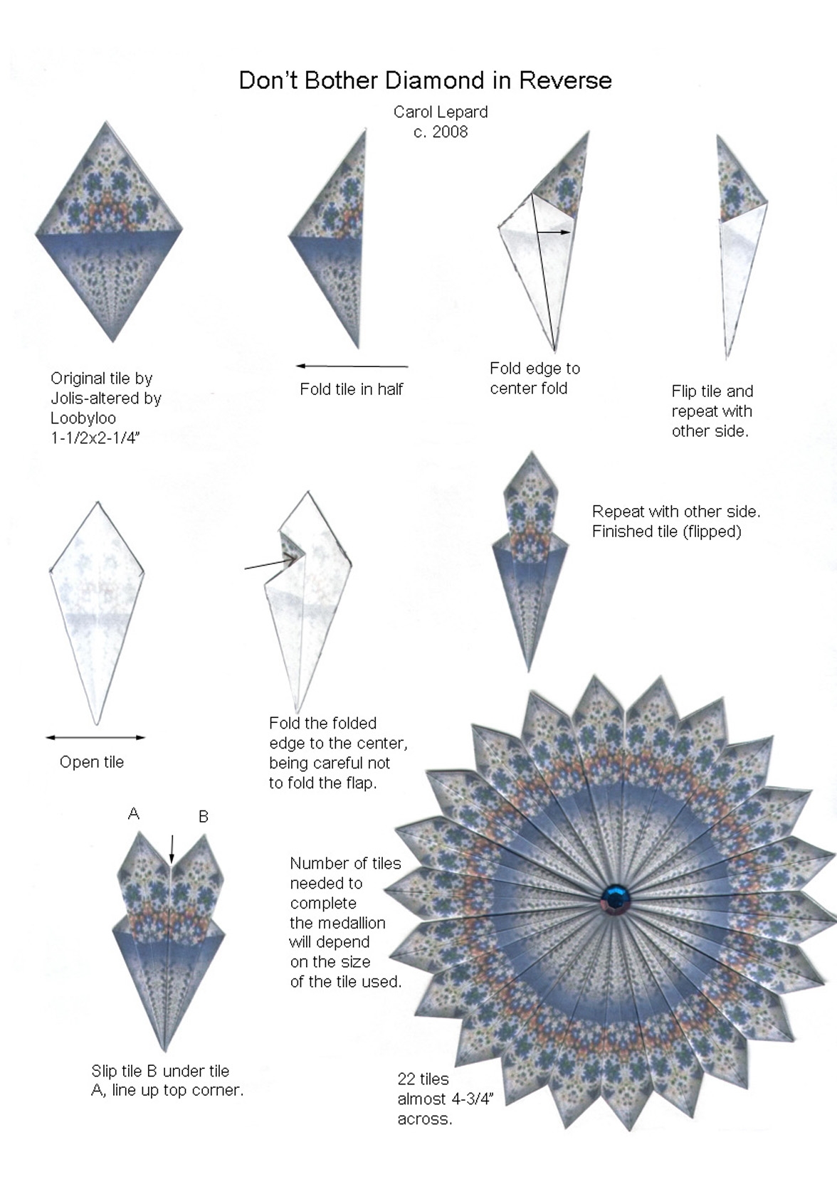 Teabag Fold Instructions