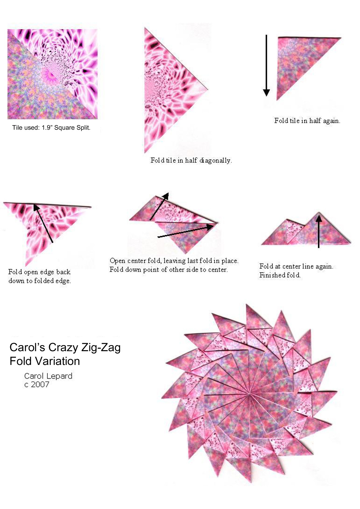 Teabag Fold Instructions