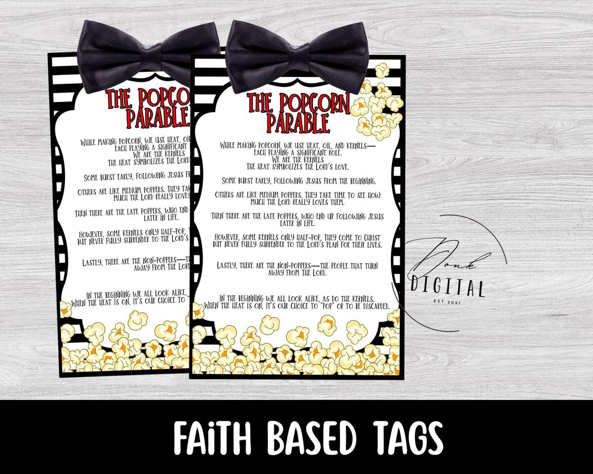The POPCORN Parable Tag Printable PDF Etsy